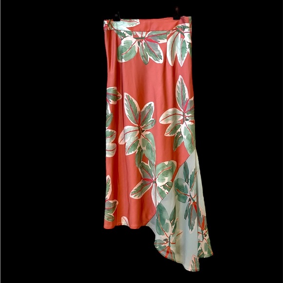 Hutch Anthropologie asymmetrical hem midi skirt tropical - Picture 5 of 6